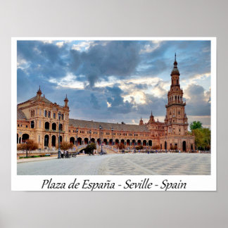 Poster Plaza de España Seville Espanha Europa