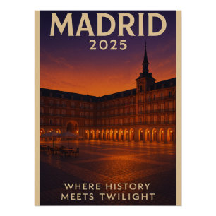 Póster Plaza Mayor Glow - Madrid