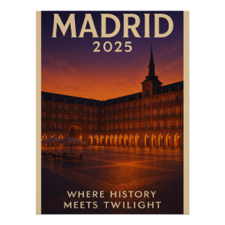 Póster Plaza Mayor Glow - Madrid