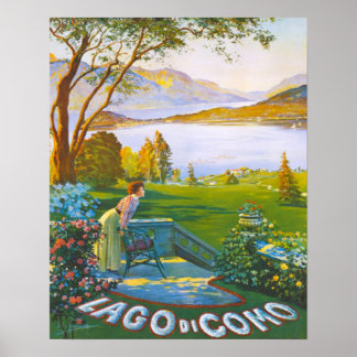 Poster Pleasant Lake Como Itália