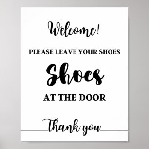 Poster please leave your shoes at the door