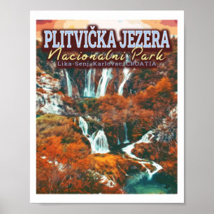 POSTER PLITVICE LAKS NATIONAL PARK - CROÁCIA