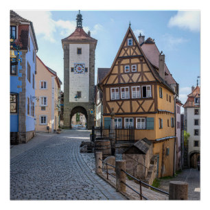 Póster Plönlein em Rothenburg ob der Tauber, Alemanha