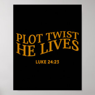 Poster Plot Twist Ele Vive Páscoa Engraçada Cristã Tod