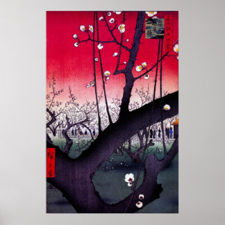 Poster Plum Estate Kameido, Hiroshige Ando