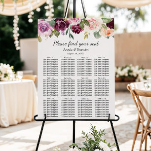 Poster Plum Purple Blush Floral Casamento