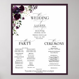 Poster Plum Purple Mauve Floral Watercolor Program