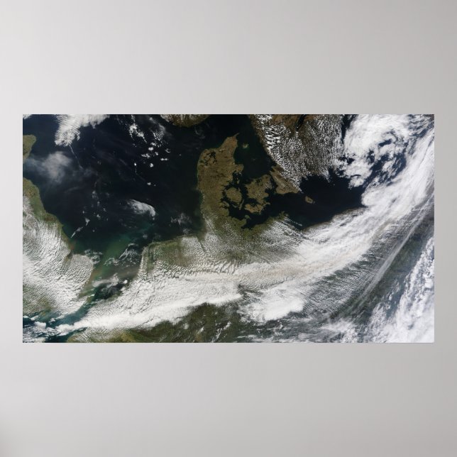 Póster Pluma de cinzas do vulcão Eyjafjallajokull (Frente)