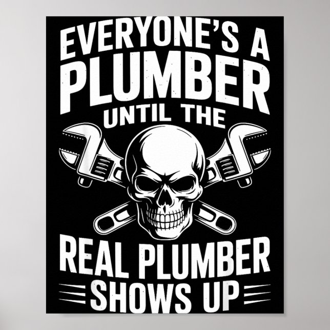 Poster Plumber Art For Men Women Plumbing Pefitter Plumbe (Frente)