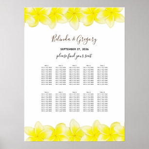 Poster Plumeria Amarela Frangipani - Plumeria - Gráfico 