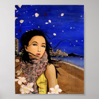 Póster Plumeria Breeze em Waikiki