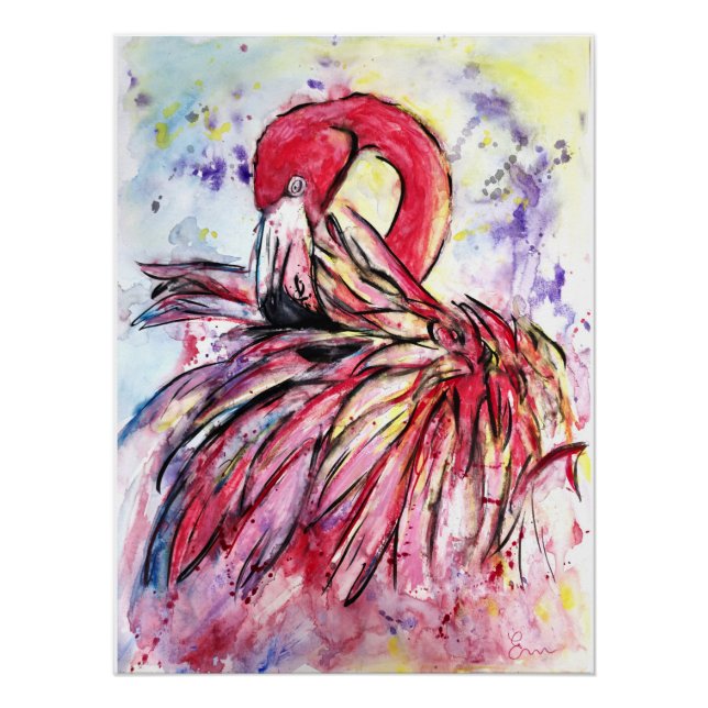 Póster Plumes au rose (Frente)