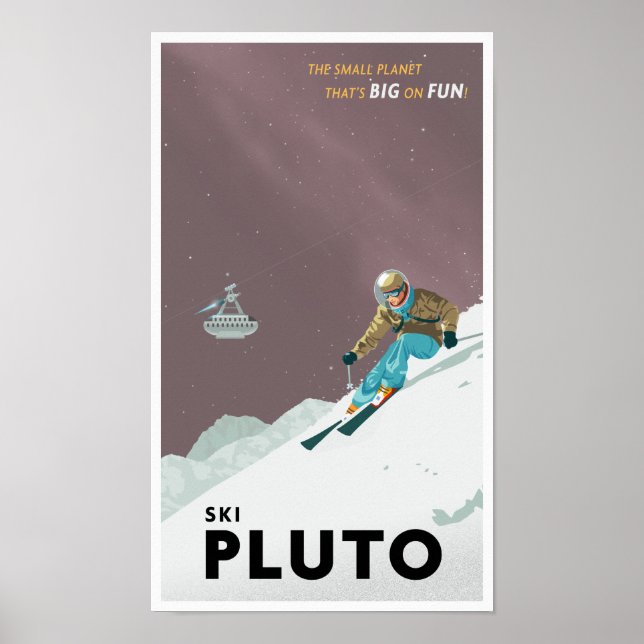 Póster Plutão de Esqui (Frente)