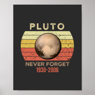 Poster pluto nunca esquece, eris, lua, astronomia, astron