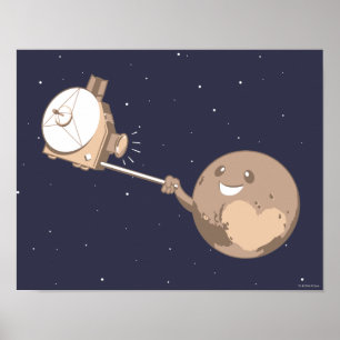 Póster Pluto Selfie