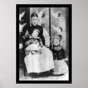 Póster Plutônio chinês Yi do imperador com pai e irmão