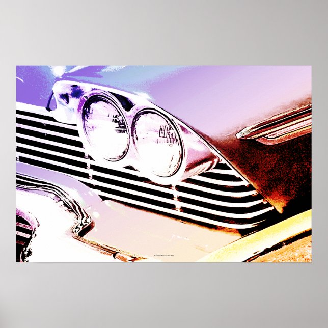 Poster Plymouth Fury “Christine” clássico de 1958 (Frente)
