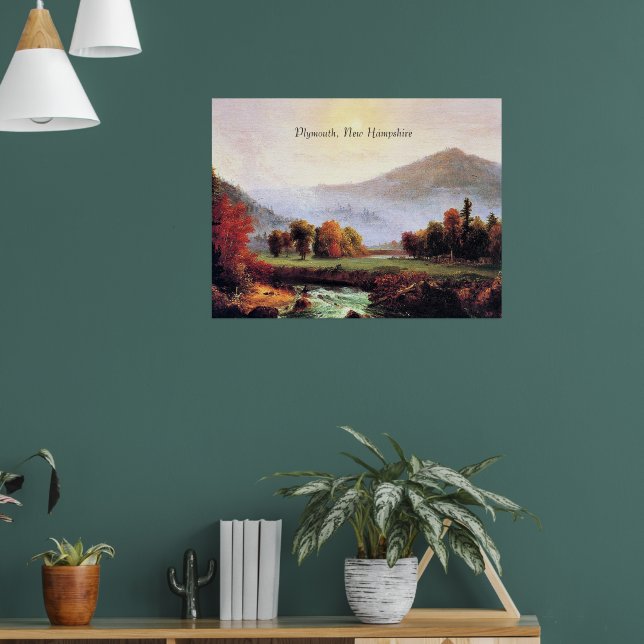 Poster Plymouth New Hampshire, pintura de arte, (Sala de Estar 1)