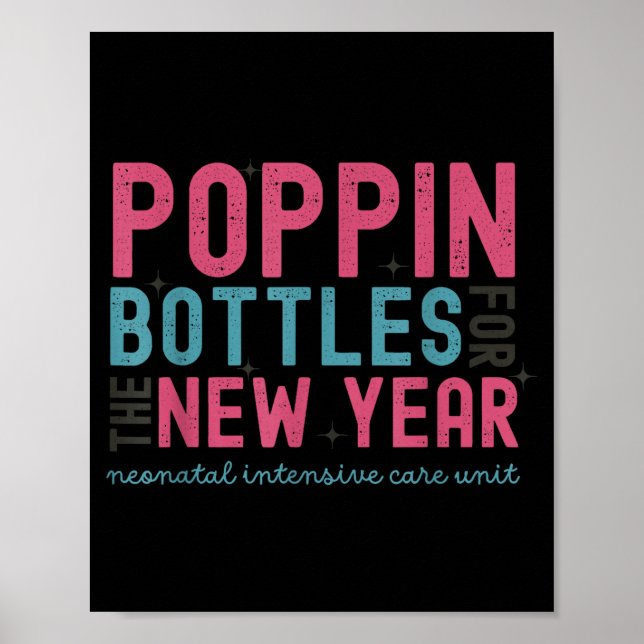 Poster Pn Bottles For The New Year, Midwife New Year's Ev (Frente)