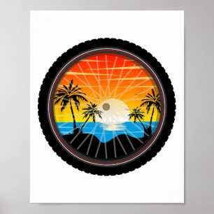 Poster Pneu de roda de bicicleta Mountain Bike Fat Bike