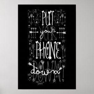 Póster Pnha seu telefone para baixo