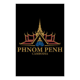Póster Pnom Pene Camboja Sudeste Asiático