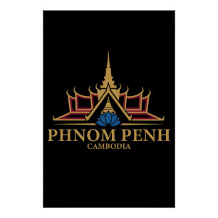 Póster Pnom Pene Camboja Sudeste Asiático