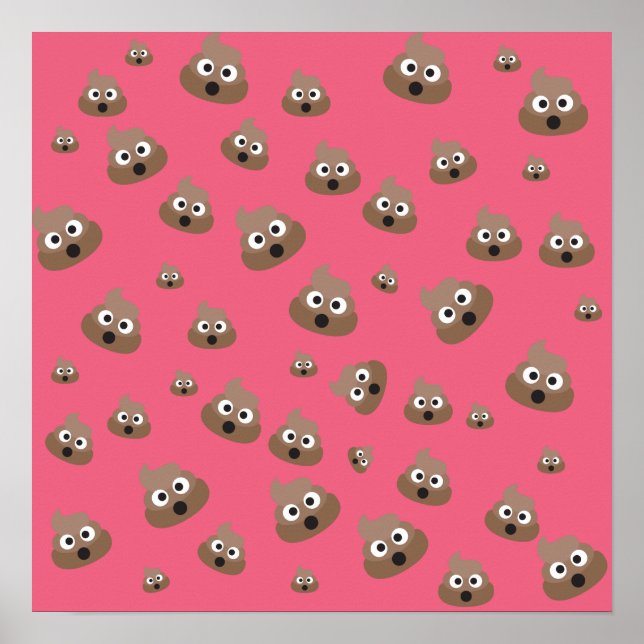 Poster Pó-Corvo Emoji Padrão (Frente)