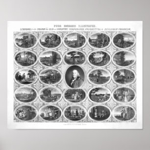 Poster Pobre Richard Ilustrado - Por Benjamin Franklin