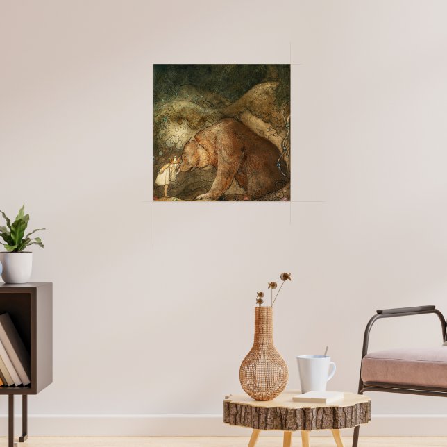 Poster Pobre Urso Pequeno de John Bauer (Sala de Estar 3)