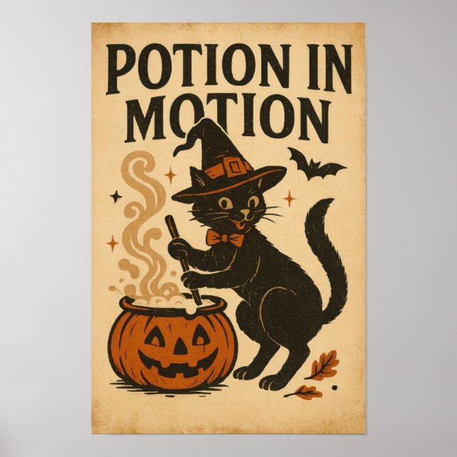 Poster Poção de Halloween Antiga em Movimento (Frente)