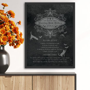 Poster Poção Engraçada De Gato E Morcegos Recebe Hallowee