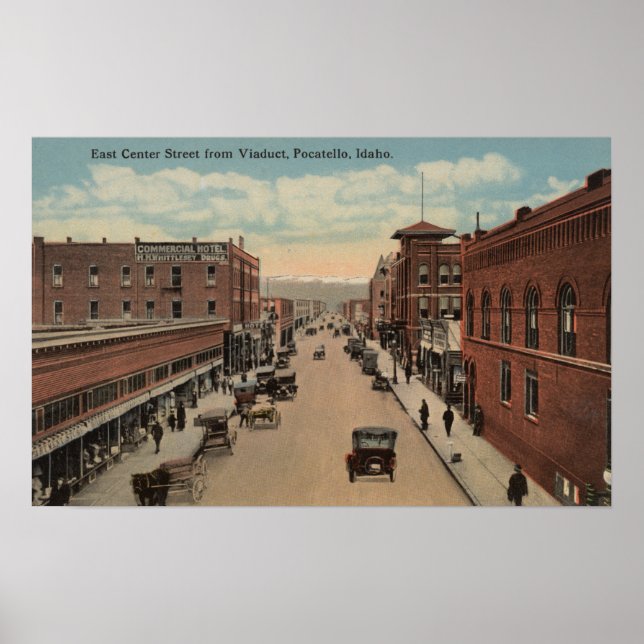Poster Pocatello, ID - Vista do E. Center (Frente)