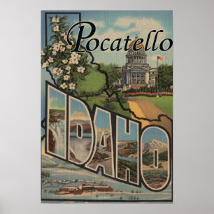 Póster Pocatello, Idaho - Cenas em Larga Letra
