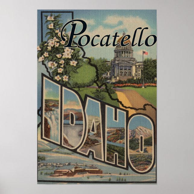 Póster Pocatello, Idaho - Cenas em Larga Letra (Frente)