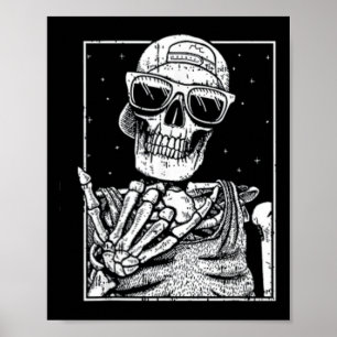Poster Pocket Skeleton Rockhand Halloween Legal Music Roc