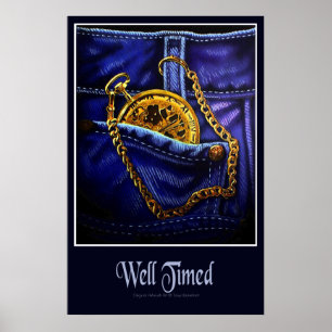 Póster Pocketwatch Dourado