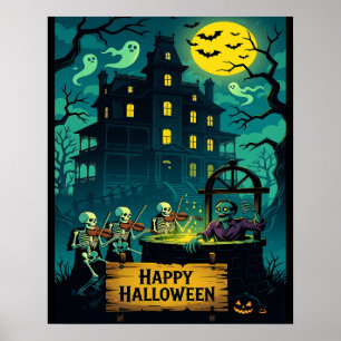 Poster Poço de Desejos Zumbi da Mansão Assombrada: