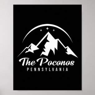 Poster Poconos Pennsylvania Ski Resort Skiing Snowboa