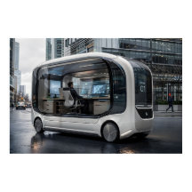 Pod de Escritório Móvel Futurista na Natureza Urba