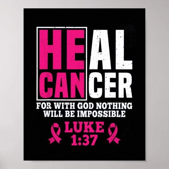 Poster Pode Curar Cancer Porque Com Deus Nada Será Impos (Frente)