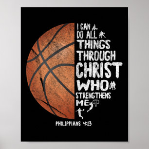 Poster Pode Fazer Tudo Através Do Cristo Philippians 413 