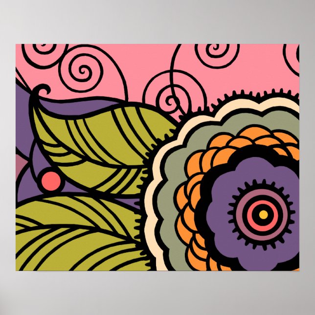 POSTER PODE FLUIR - FLORAL DE DECO DE ARTE AMÁVEL (Frente)