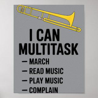 Poster Pode Multitarefa Presente Engraçado de Banda Marci