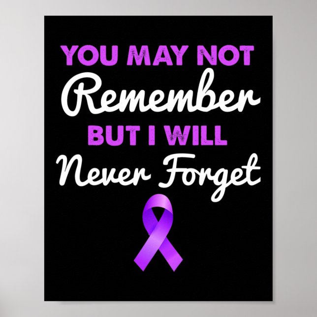 Poster Pode Não Lembrar Eu Nunca Esquecerei Alzheimerheim (Frente)