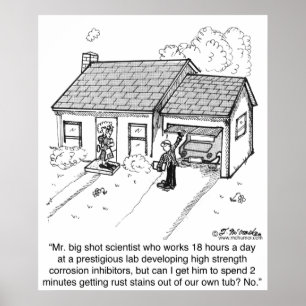 Poster Pode um cientista obter manchas fora de sua