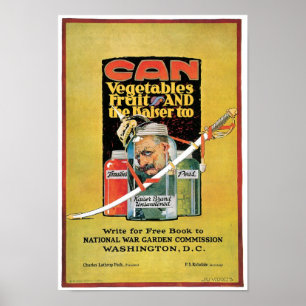 Poster Podem os vegetais, a fruta e o Kaiser demasiado