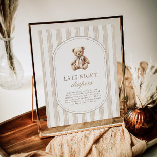 Poster Podemos Aguardar O Sinal De Jogo De Fraldas Noturn