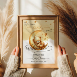 Poster Podemos Esperar Chá de fraldas De Urso Bonito Bem-