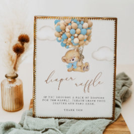 Poster Podemos Esperar Chá de fraldas Fralda Raffle